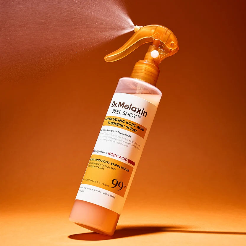 Spray Corporal Exfoliating Kojic Acid Turmeric Dr. Melaxin